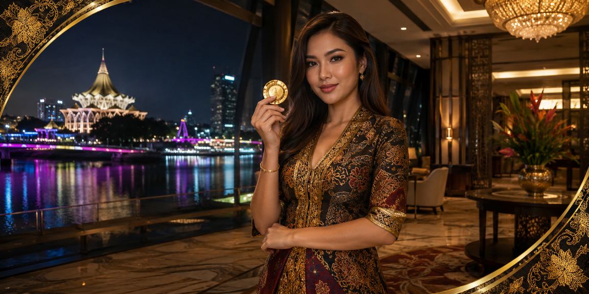Suasana permainan kasino bergaya batik di Kuching untuk penggemar Baccarat